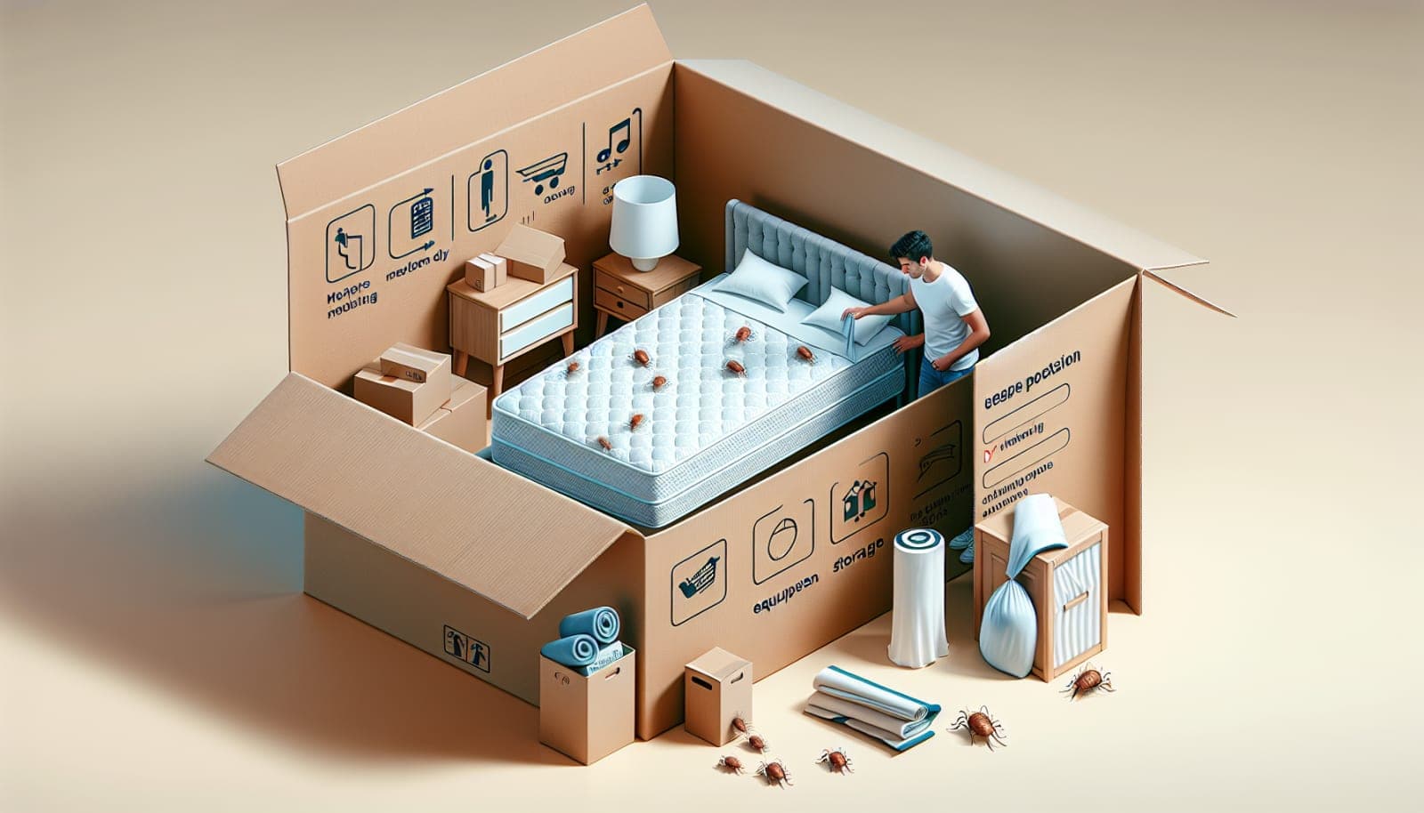 Stocker un matelas : propre, sec, sans acariens
