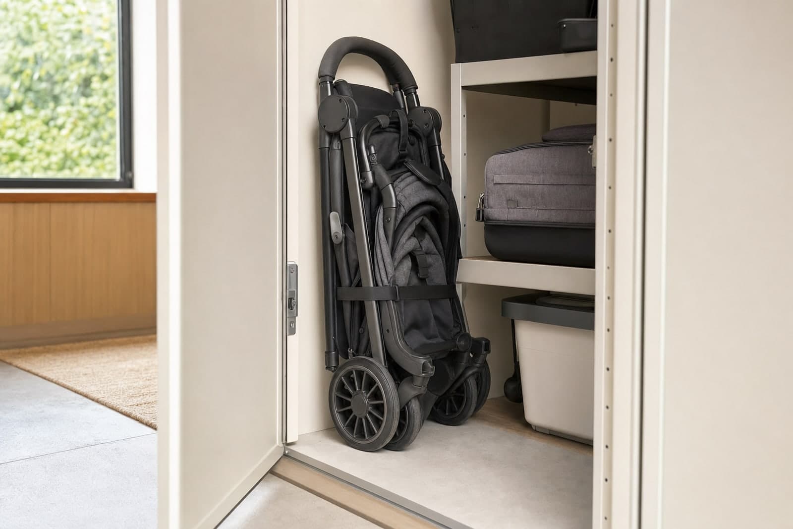 Stocker une poussette : propre, sec, accessible
