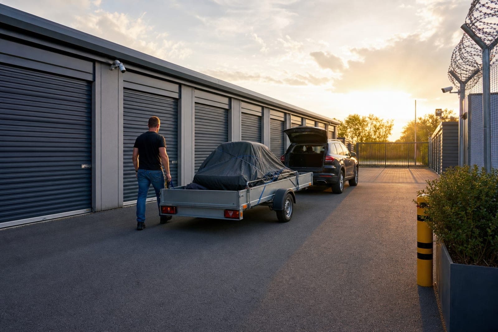 Stocker une remorque : zéro vol, accès drive-up