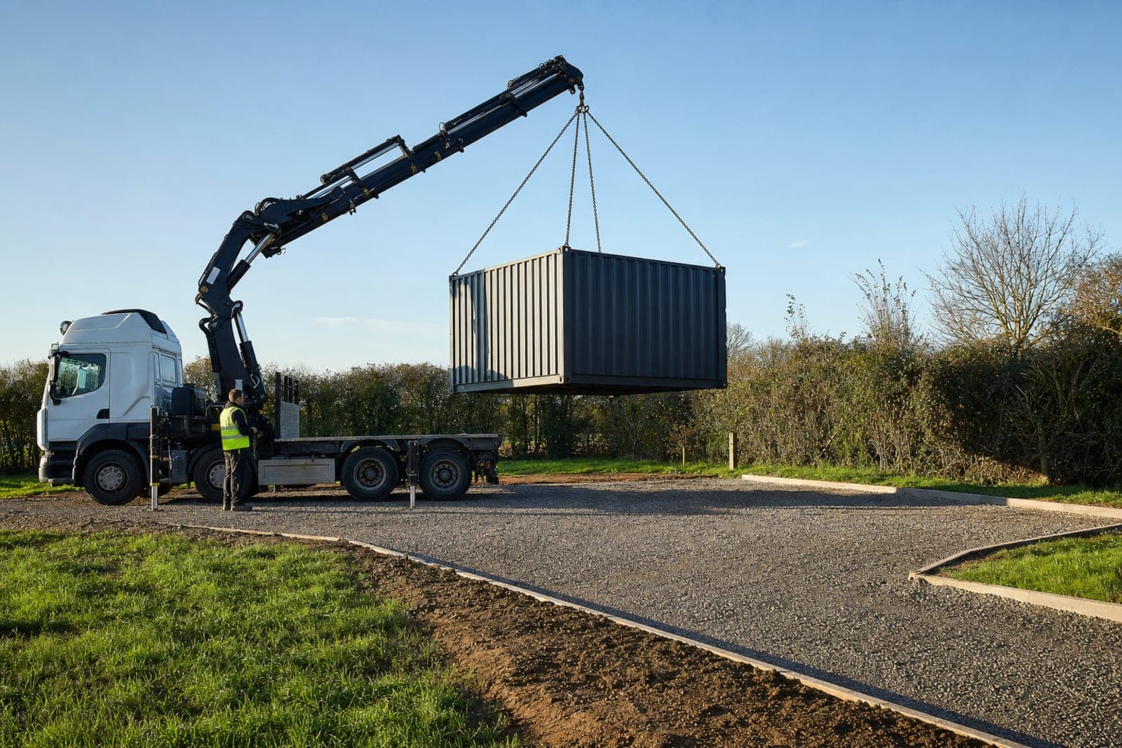 Préparer son terrain pour la livraison d’un container
