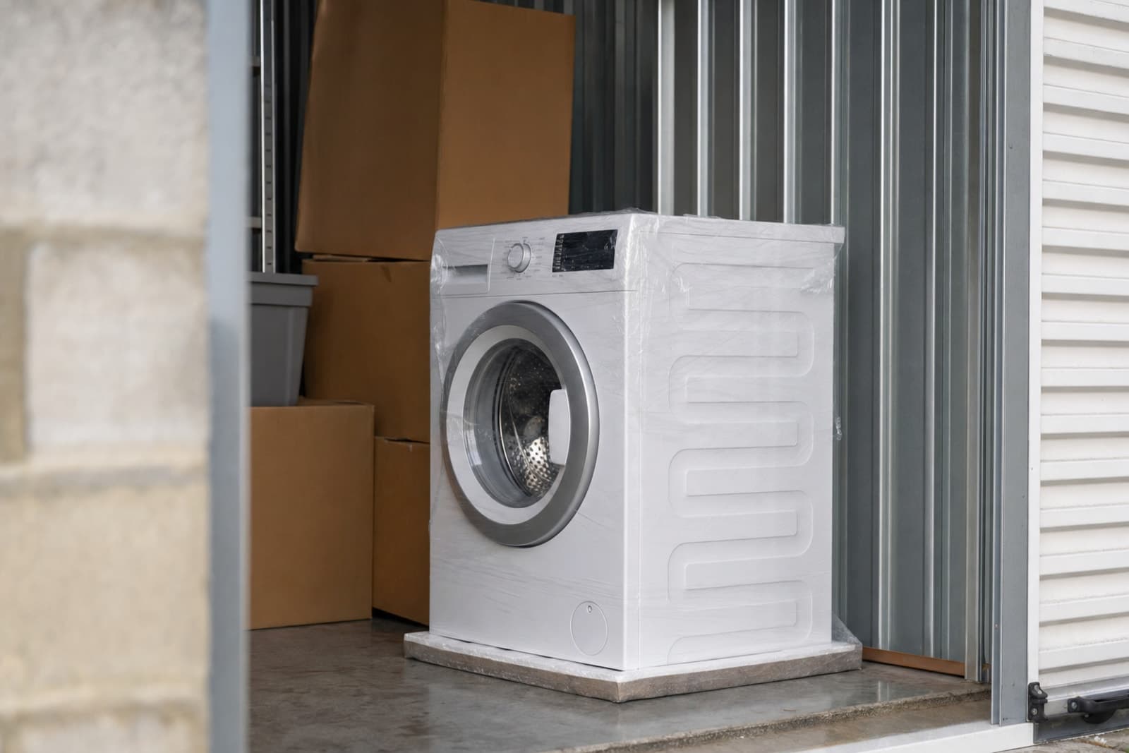Stocker une machine à laver sans fuite ni odeur au box