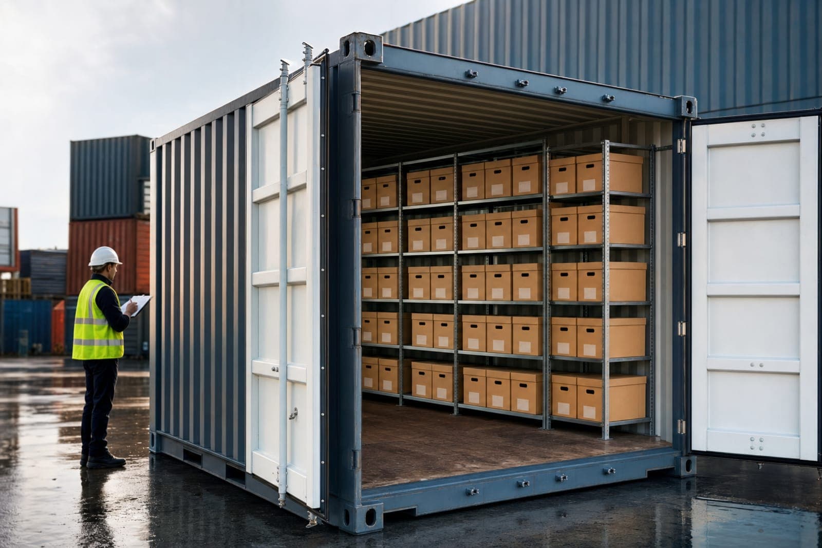 Archives professionnelles en container : méthode sûre