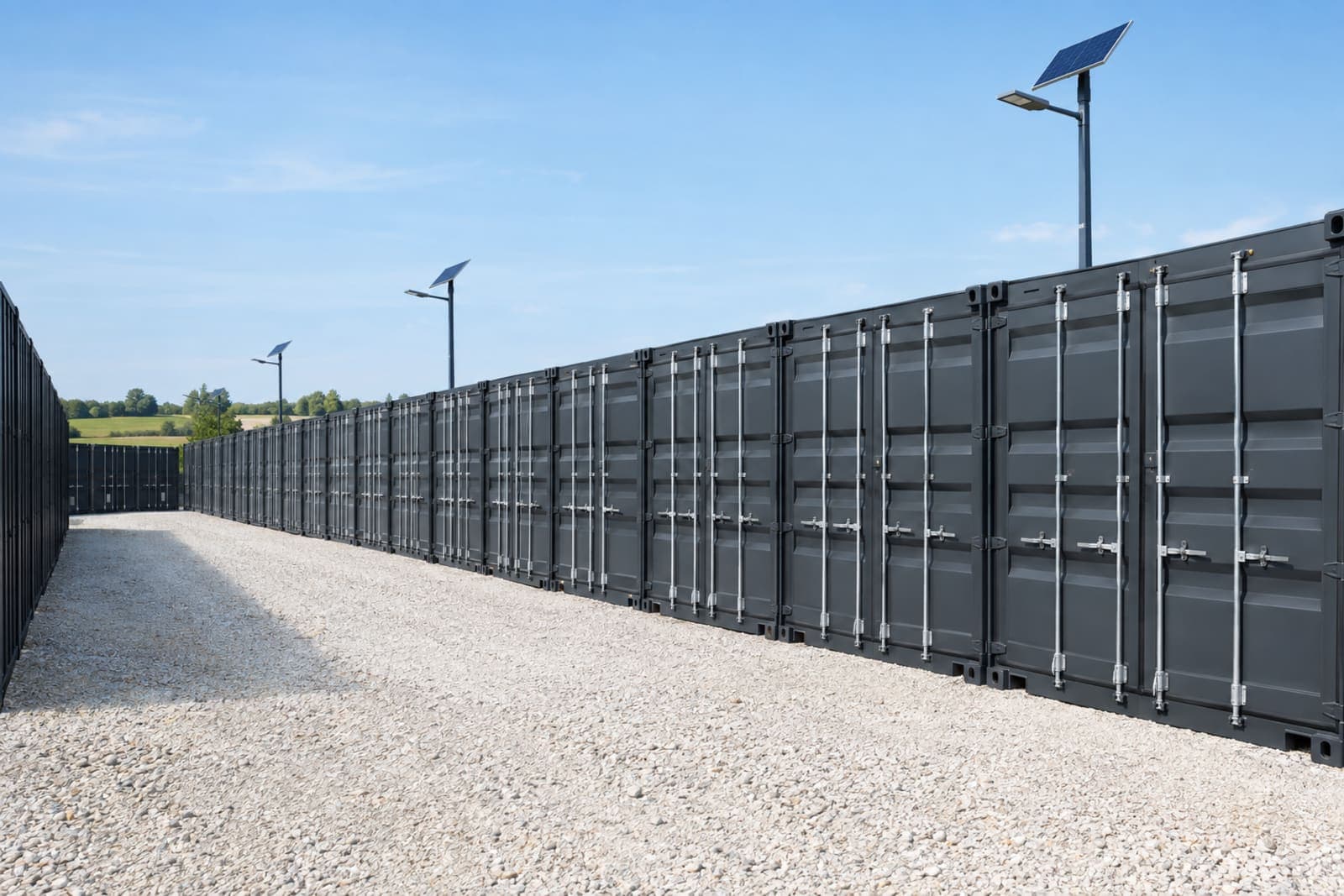 Fondations et supports pour container maritime