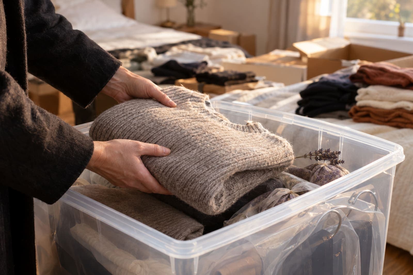 Stocker ses vêtements dans un box de stockage