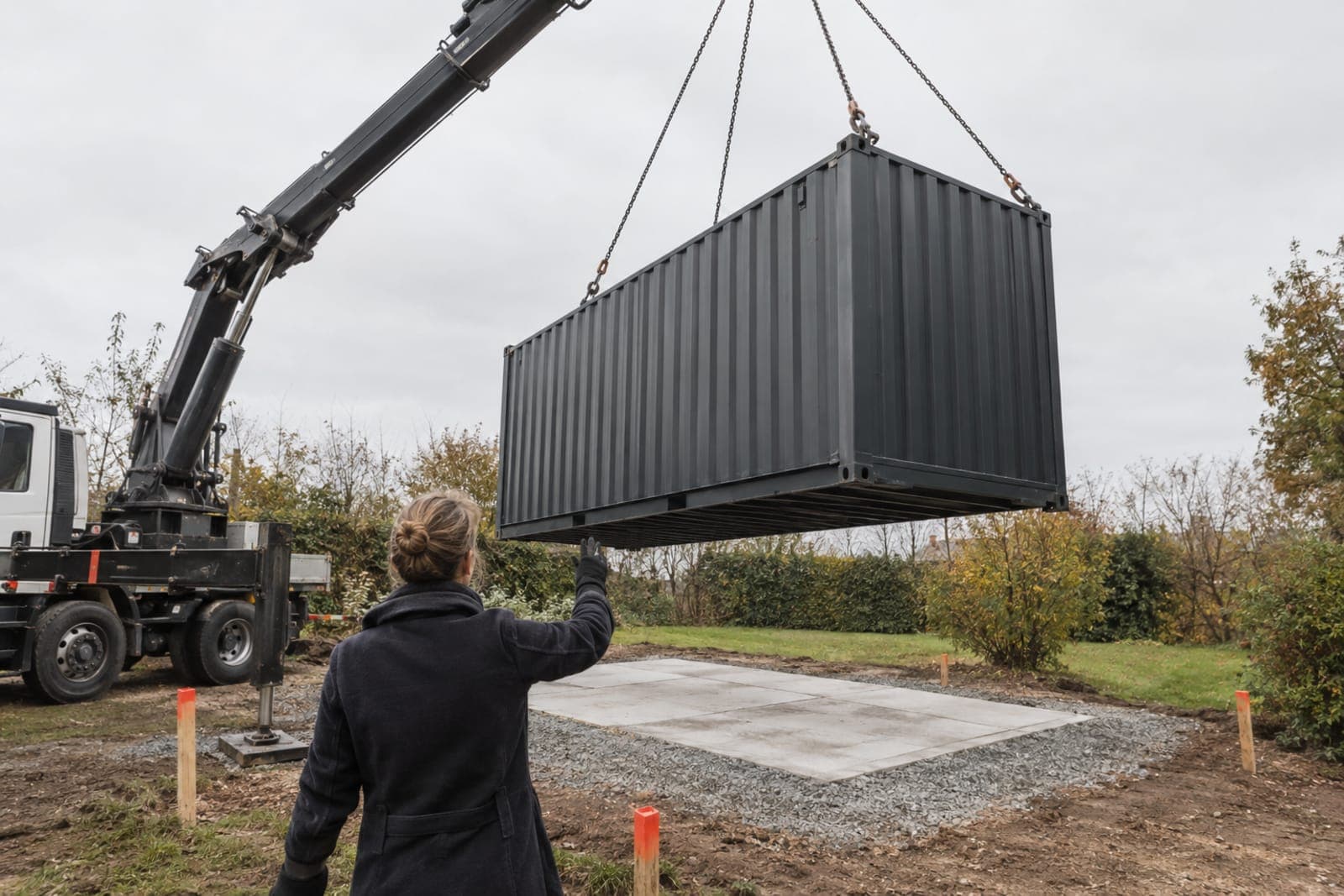 Préparer son terrain pour la livraison d’un container