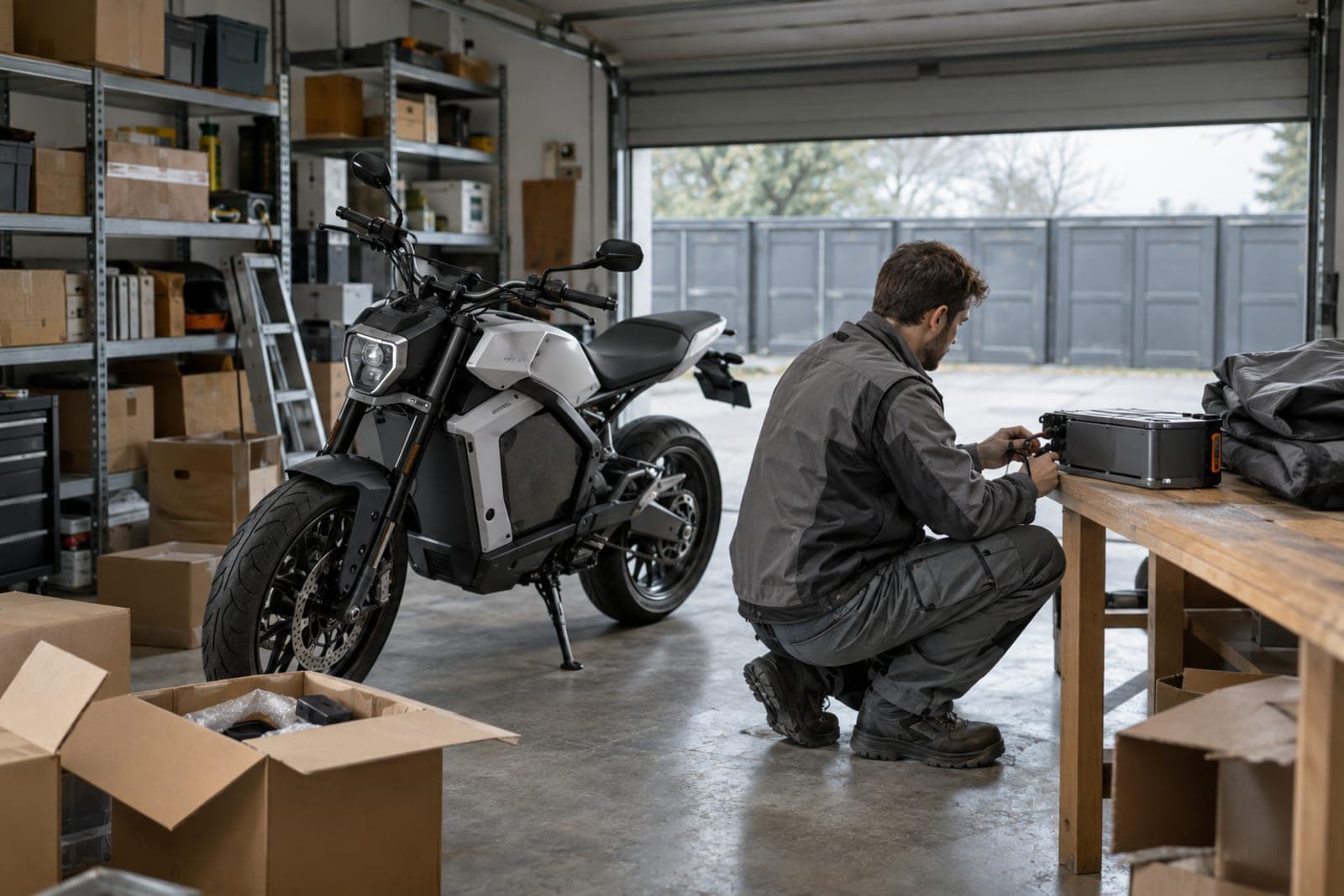 Stocker une moto électrique : sec, sûr, prête