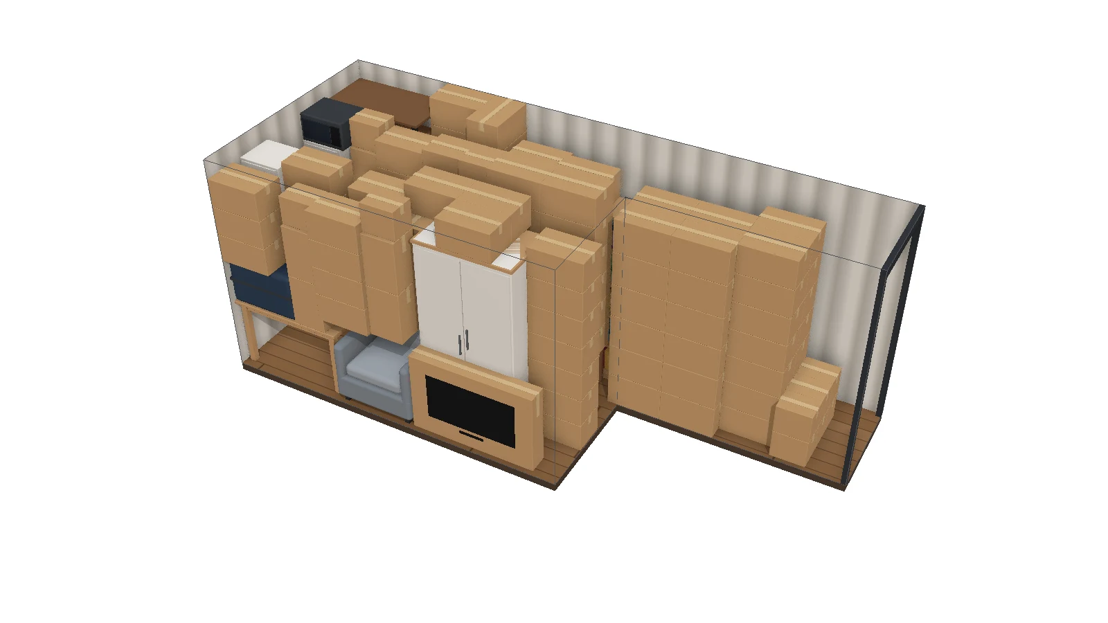 Box de 11 m² à Saint-Pathus, Safestock, À l'échelle : un T2