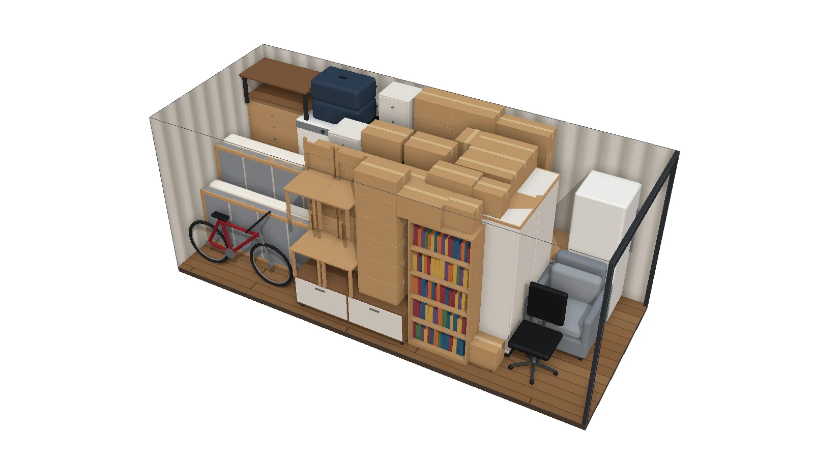 Box de 14 m² à Saint-Pathus, Safestock, À l'échelle : un T3
