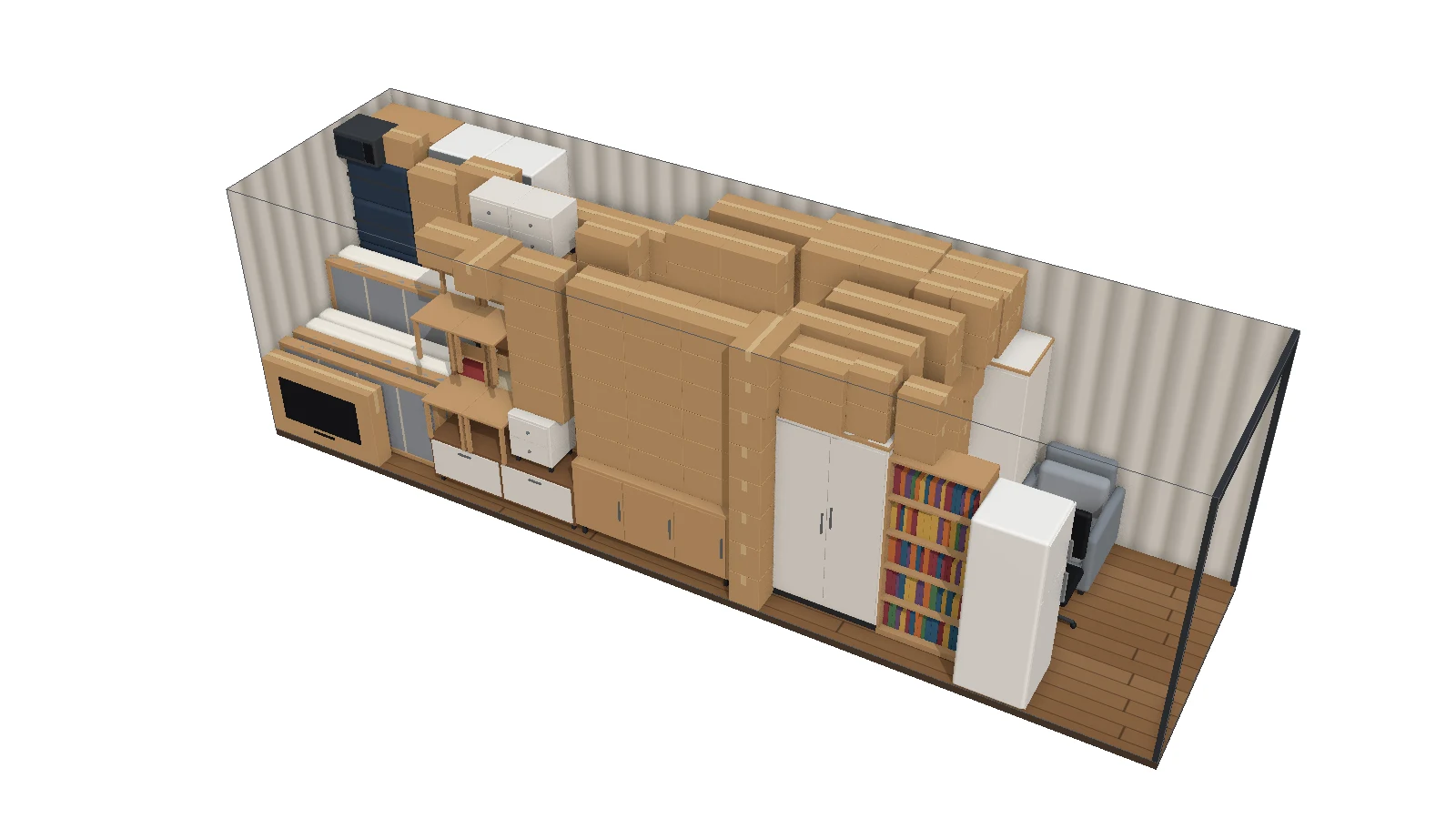 Box de 21 m² à Saint-Pathus, Safestock, À l'échelle : un T4